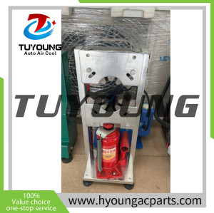 Auto Air Conditioning Hydraulic Press for Thin Film Hoses  used fos all sizes of hose like #6-8-10-12