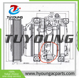 24v Hino 700 Car a/c compressor with sensor 447220-5543 247300-2550 88310-1760b 447220-5544 4472205554