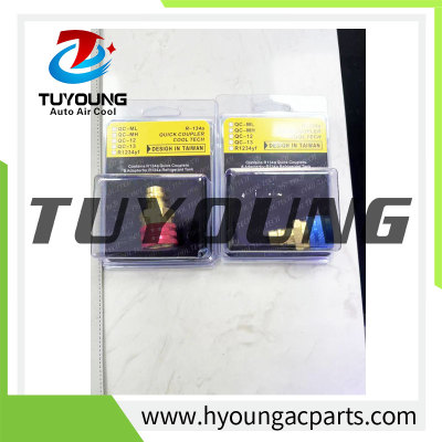 TUYOUNG Car A/C r1234yf to r134a adapter, r1234yf quick adapter for high and low side connection