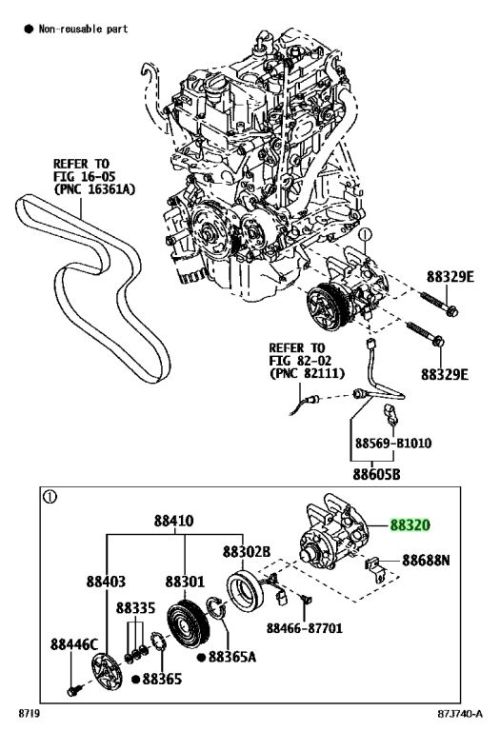 10SA11C Auto AC Compressor for Toyota Raize 88320-BZ380 88320BZ380