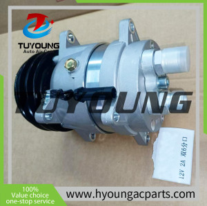 V5 Auto a/c compressor fit KOMATSU LANDINI SOILMEC 6553634 3557862M91 3552611M91 2PK 132MM 12V