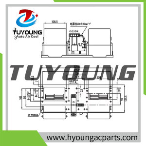 Auto Air Conditioning Blower Fan Motors 006B4522 006-B45-22 351x136x168
