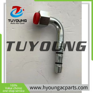 auto air conditioning pipe Fitting 90° 1/2 FO x #8 Hose