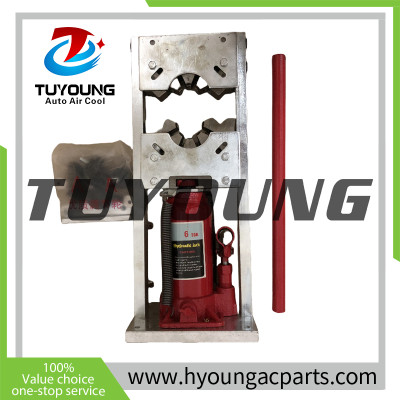 Auto Air Conditioning Hydraulic Press for Thin Film Hoses  used fos all sizes of hose like #6-8-10-12