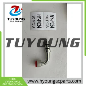 Auto ac pipe fittings for 90° 1/2 FO x # 15 Hose