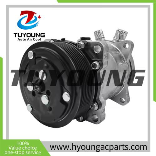 Auto AC Compressor for sanden 7H15 SD 709 UNIVESAL Model farm tractor 12V/ 24V 379609170  4637173  4637171  56004354 1520799 1521105