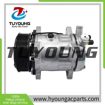 Auto AC Compressor for sanden 7H15 SD 709 UNIVESAL Model farm tractor 12V/ 24V 379609170  4637173  4637171  56004354 1520799 1521105