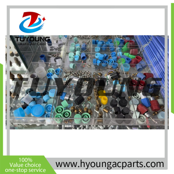 HY-TL309A Car air Conditioner tools Tool Set AC Line Disconnect Tool including valve core, caps