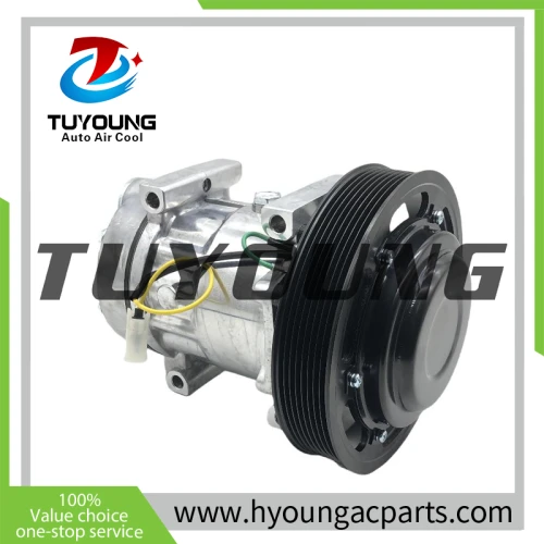 SD7H15 6193 car aircon ac compressor  Caterpillar 180MM PV8 24V