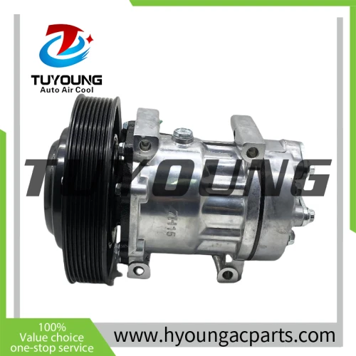 SD7H15 6193 car aircon ac compressor  Caterpillar 180MM PV8 24V