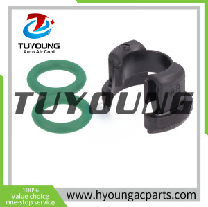 Auto a/c O-Ring MT91052 piping clamp #6 black