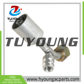 AC Fittings Oring-Beadlock with Service Valve Female Oring-Beadlock R134A Alum. 45º Female Oring Beadlock Ftg. w/ Svc Port FT 3123C BL13123 35B13123 OTH1123 OTH1175
