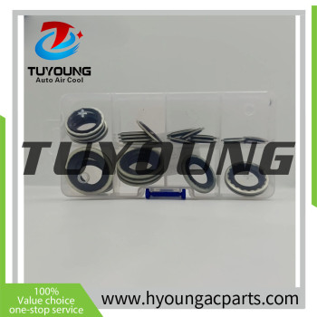 30Pcs A/C Gasket Assortment kit,Buick series AC compressor gasket repair kit air conditioner bonding oil seal gasket gasket sealing gasket set