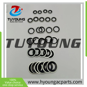 30Pcs A/C Gasket Assortment kit,Buick series AC compressor gasket repair kit air conditioner bonding oil seal gasket gasket sealing gasket set