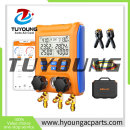 LMG-10W Wireless Digital Manifold Gauge Set Data Logging Refrigerant HVAC Gauges with Hoses, Thermometer Clamps LMG-10