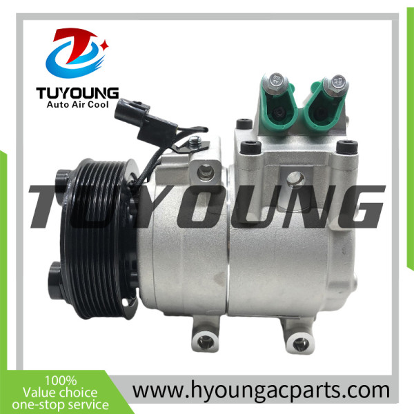 TUYOUNG China supply auto ac compressors for HYUNDAI MIGHTY TRUCK HD35/ HD65 HS15 8PK 119MM 12v 2010 992505L000,HY-AC2380