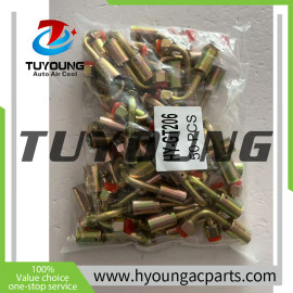 auto air conditioning pipe Fitting 5/16 90* iron