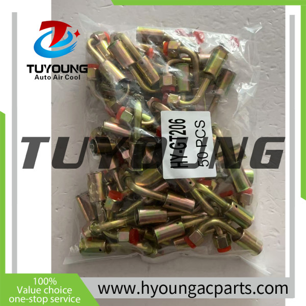 auto air conditioning pipe Fitting 5/16 90* iron