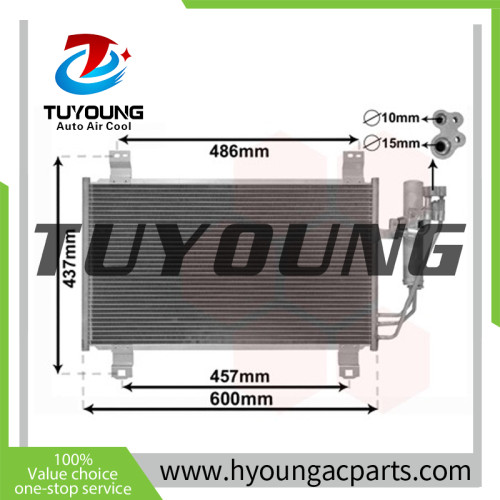 DB3R-61-480A DB3R61480 DB3R61480A 27015701 Auto Air Conditioning Condenser 602 mm*322 mm*12 mm for Mazda 2