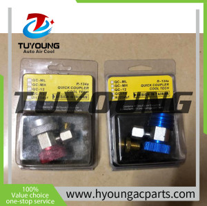 R134A China manufacture auto AC adjustable quick coupler with connection 1/4 SAE