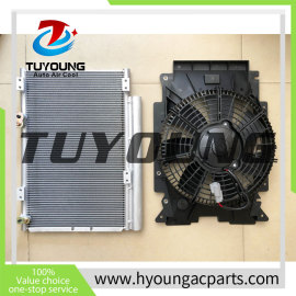 PN# 88460E0210 88460-E0210 vehicle ac condenser with fan fit HINO 700 truck 88460 E0210
