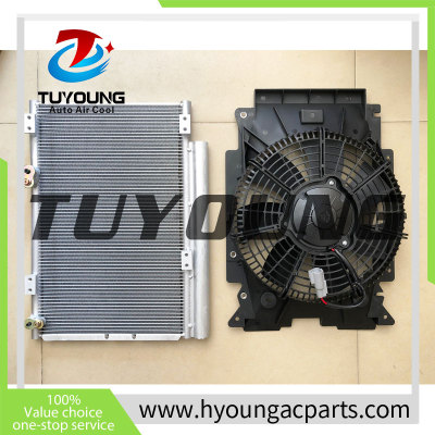 PN# 88460E0210 88460-E0210 vehicle ac condenser with fan fit HINO 700 truck 88460 E0210