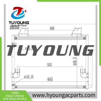 88460-OK080 88460-0K010 88460OK080 88460OK010 Auto Air Conditioning Condenser 645*449.5*16mm for Toyota HILUX