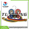 Best Quality Auto AC R600a, R290, R134a 2-WAY ALUMINUM MANIFOLD GAUGE SET
