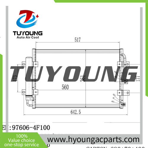 wholesale price auto air conditioner condenser HYUNDAI H100 Platform/Chassis 2004 97606-4F100