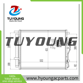 auto air conditioner condenser Hyundai Santa Fé II 976062B700 976062B750 97606-2B700