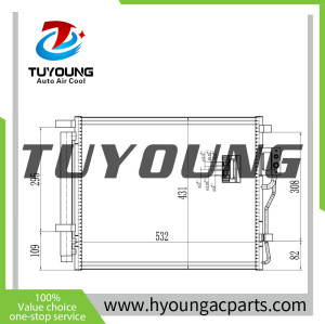 auto air conditioner condenser Hyundai Santa Fé II 976062B700 976062B750 97606-2B700