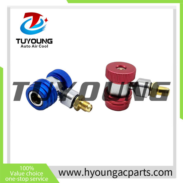 wholesale suppy auto ac adjustable quick coupler with connection 1/4 SAE / M14*1.5