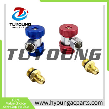 wholesale suppy auto ac adjustable quick coupler with connection 1/4 SAE / M14*1.5