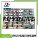 Automotive air conditioning AC hose leak test connector