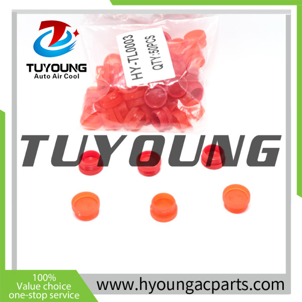 Red Caps #10, auto A/C refrigerant hose fitting caps