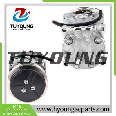 AUTO AC Compressor for Hitachi Excavator EX3600-5 EX3600-6 EX5500 EX8000 SD7H15 2pk 24v 132mm 4388086 Sanden 7991