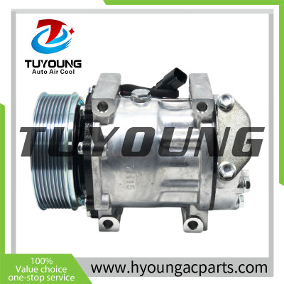 new auto ac compressors JCB 12 volt 8pk China produce Sanden 7h15 320/08562 320/08563 7232/42840 714/40404