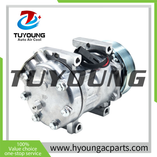 new auto ac compressors JCB 12 volt 8pk China produce Sanden 7h15 320/08562 320/08563 7232/42840 714/40404