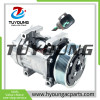new auto ac compressors JCB 12 volt 8pk China produce Sanden 7h15 320/08562 320/08563 7232/42840 714/40404