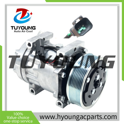 new auto ac compressors JCB 12 volt 8pk China produce Sanden 7h15 320/08562 320/08563 7232/42840 714/40404