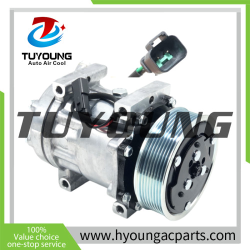 new auto ac compressors JCB 12 volt 8pk China produce Sanden 7h15 320/08562 320/08563 7232/42840 714/40404