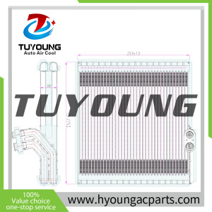 EV 9409247PFC 885010K390 88501-0K390 Auto Air Conditioning Evaporators for Toyota Hilux Revo 2016-2019 249*275*38mm