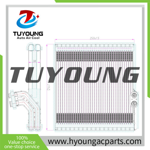 EV 9409247PFC 885010K390 88501-0K390 Auto Air Conditioning Evaporators for Toyota Hilux Revo 2016-2019 249*275*38mm