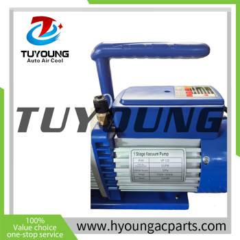 Auto air conditioning vacuum pump, 1 Stage Vacuum Pump, VP125, 110V～/60Hz, 3CFM, Power:  1/4 HP, Ultimate Vacuum:  5 Pa