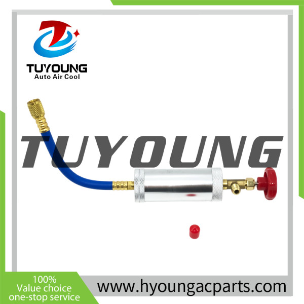 Aluminum Oil/Dye Injector, Car AC Aircon oil ejector oil lubricator oil squirt , bigger & smaller are all avaiable