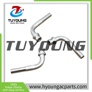 China supplier auto a/c pipe fittings size 13/32 90 degree
