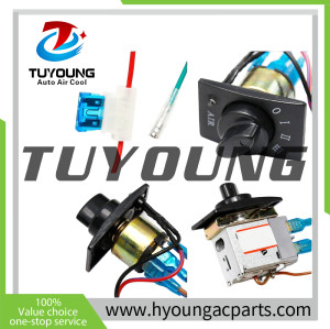 A/C Universal Evaporator Assembly Unit 12V, Under-Dash A/C Heating Cooling Unit with 4 Vents for Car Truck Portable AC for Car