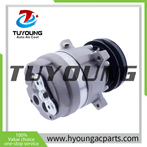 V5 1PK 12V 132mm A/C Compressor 2208-6012B 22086012B for Hyundai Excavator R200W-7 Komatsu Doosan Daewoo Excavator B55W-1, B55W-2, DX35Z, DX53W, DX55, DX55W