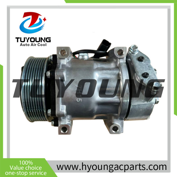 sanden 7h15 709 8067 7890 auto air conditioning compressor fit Scania Truck 114/124 2008>2011 24v 8pk 1376998 1412263 1888034