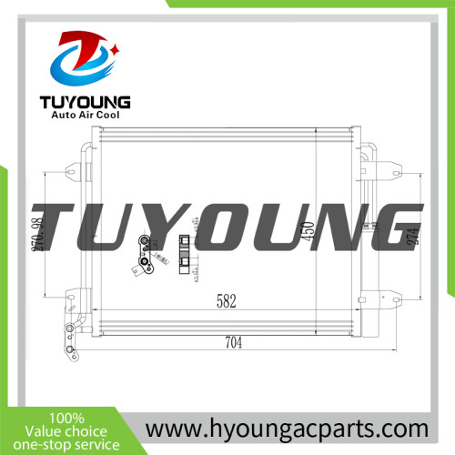 auto a/c condenser for VW TIGUAN 2009-2018 5N0820411E 5N0820411F 5ND820411E  DCN32067 AC830043 940138 940802 58015713